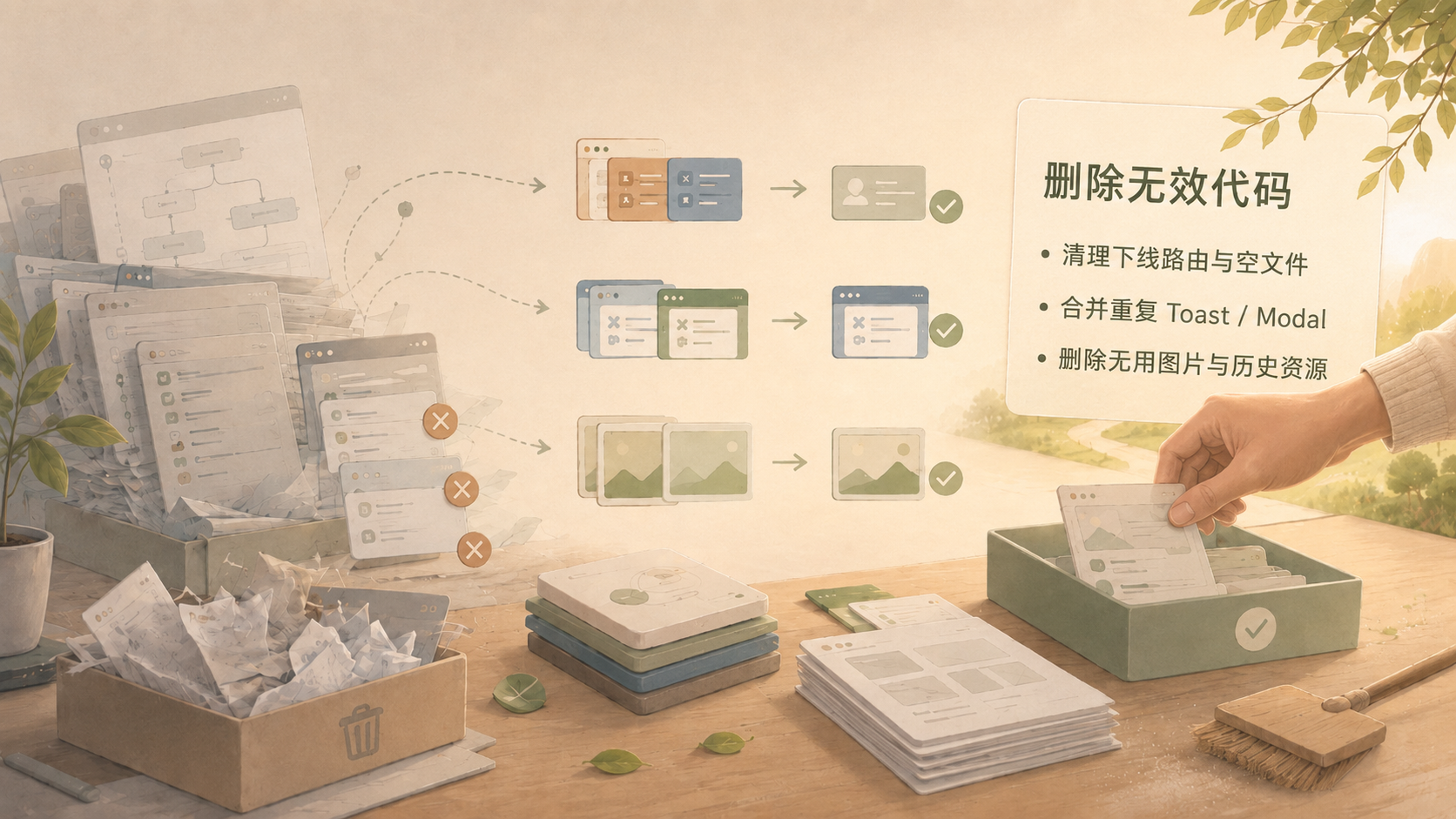 删除无效代码和静态资源